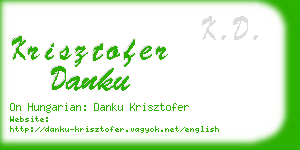 krisztofer danku business card